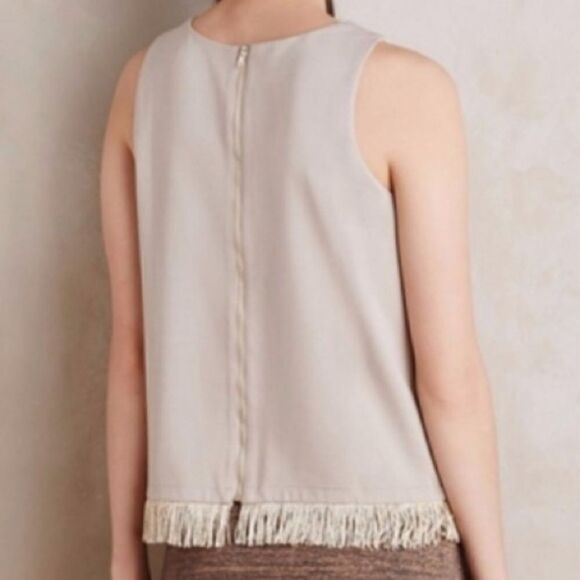 Anthropologie Sunday in Brooklyn Metallic Fringe Tank Top Blouse Size XS - Picture 2 of 11